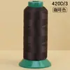 Ventas Directas de Fábrica Hilo de Coser de Alta Resistencia 420D Bolsa de Rollo Grande Hilo de Coser Colorido Hilo de Nylon Industrial para Ropa