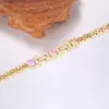 Pulsera de moda europea y americana Xuping de lujo ligero con incrustaciones de piedras preciosas artificiales, diseño geométrico cuadrado joyería transfronteriza para mujer