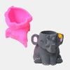 Maceta de Elefante Florero Portalápices Molde de Silicona Animal Lindo Vela Aromática Adorno de Yeso Decoración de Mesita de Noche Transfronterizo Bricolaje