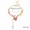 Europeo y Americano Transfronterizo Nuevo Santa Claus de Navidad Bastón de Caramelo Collar Goteo de Aceite Reno Pulsera Combinación Conjunto Accesorios Venta al por Mayor
