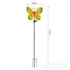 Nuevo producto transfronterizo: Luz para césped solar para exteriores con mariposa bordada, de un solo poste, para uso en jardín