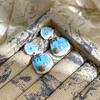 Pendientes de Flor con Goteo de Aceite Estilo Pintura al Óleo Artística para Mujer, Pendientes Versátiles Retro Franceses con un Toque de Lujo