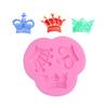 Nuevo molde de silicona con forma de corona para decoración de tartas, molde de arcilla ultraligero, molde de chocolate con forma de corona DIY