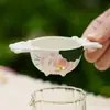 Carpa Jugando con Loto Colador de Té de Doble Oreja Filtro de Té Cerámico Accesorios para Juego de Té Chino Kung Fu para el Hogar Filtro de Té