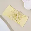 Accesorios Europeos y Americanos Nuevos Más Vendidos para el Cabello de Niños Diadema Ancha Elástica de Nylon con Decoración de Flores Tocado para Bebé Venta al por Mayor