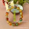 Pulseiras de Ágata Verde Pavão Coloridas Atacado para Homens e Mulheres, Pulseiras de Jade, Ágata Vermelha e Verde