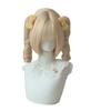 Peluca Femenina Blanca Dorada Rizada Romana Clip Boca de Tigre Cabello Corto Moda Lolita Natural Esponjosa Peluca Completa Cobertura Total
