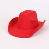 Chapéu de feltro de cor sólida de origem transfronteiriça, chapéu de jazz retrô britânico, chapéu de cavalheiro de aba plana para homens e mulheres, chapéu de topo plano da Amazon