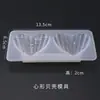 Molde de Resina Cristal DIY Papoula Série Oceano Molde de Concha Molde de Silicone Espelho de Concha em Formato de Coração