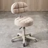 Taburete de Belleza, Taburete Giratorio Ajustable para Salón de Belleza, Taburete de Peluquería, Taburete Redondo para Barbería, Silla Redonda para Maquillaje en Casa