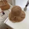 Sombrero de paja de pescador fresco para mujer verano estilo ins moda coreana playa francesa protección solar parasol sombrero tejido moda