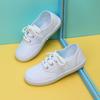 Sapatos infantis sapatos brancos infantis sapatos de dança meninos e meninas Velcro estudante sapatos de pano branco jardim de infância sapatos internos atacado