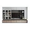 Gabinete de Fondo para Jefe de Oficina Gabinete Integrado Almacenamiento Integrado Gabinete de Pared Tv Pequeño Hogar Librero Decoración