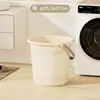 Juego de Cubo de Agua para el Hogar, Lavabo, Cucharón de Agua, Cubo de Plástico Engrosado, Gran Capacidad, Uso Doméstico, Set de Tres Piezas para Baño en Dormitorio de Estudiantes