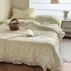 Juego de Cubre Cama Lavado a la Piedra de Primera, Quinta, Séptima, Novena y Décima Generación de Tres o Cuatro Piezas, Colcha de Verano Sencilla de Algodón Puro, Colcha Delgada de Algodón Puro y Seda de Doble Cara