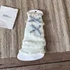 Amazon Wholesale Cubrecalcetines Infantiles Estilo Academia Moño de Encaje Teñido Rayas Apiladas Cubrecalcetines Cubre pantorrillas