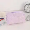 Bolsa de Maquiagem Pequena de Crisântemo Cor Pura Estilo Coreano Bolsa de Cosméticos de Beleza Popular Estilo Ins Leve Impermeável Eva Bolsa de Maquiagem Pequena de Flor