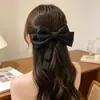 Presilha de cabelo elegante e estilosa com laço, popular entre celebridades da internet, grampo super delicado e etéreo, acessório de cabelo para a parte de trás da cabeça, acessório de cabelo japonês e coreano