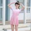 Trajes de Banho Estilo Novo 2026 para Meninas, Estudantes, Roupa Esportiva Conservadora Emagrecedora para Alunos do Ensino Fundamental II e Médio, Moda Praia Plus Size Atacado