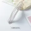Presilha Bico de Pato Transparente com Textura Fosca Presilha Lateral para Nuca Feminina Presilha Horizontal para Meninas Estilo Japonês e Coreano Presilha de Cabelo Simples e Elegante