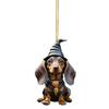 Pendente para Carro Dachshund Abóbora de Novo Produto Transfronteiriço Espelho Retrovisor Pendurado Modificado Animal de Estimação Fofo Criativo