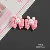 Desenho Animado Brilhante Menina Laço Coelho Cola de Creme DIY Charms para Tamanco Acessórios de Cabelo Peças de Resina