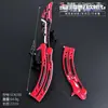 Periférico de juego CSGO impresión a color cuchillo mariposa curvo dos Simov entrenamiento sin filo cuchillo de entrenamiento de práctica accesorios