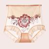 Ropa Interior Sexy de Encaje de Cintura Alta para Mujer Abdominal Levanta Caderas Malla Transpirable Calzoncillos para Mujer Ahuecados Antibacterianos Talla Grande Cuatro Estaciones