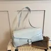 Nova Bolsa Baguete Minimalista Tendência 2026 para Mulheres, Versátil e Única, Bolsa de Ombro Cruzado Único com Acabamento de Luxo, Bolsa de Couro PU para o Dia a Dia
