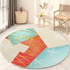 Alfombra redonda para sala de estar, estilo nórdico, para dormitorio, mesita de noche, resistente a la suciedad, para colgar en la pared, para tocador, silla de ordenador, estilo étnico