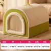 Ninho de gato inverno quente sensação de segurança gatinho cama de cachorro ninho para dormir saco de dormir colcha artefato de inverno animal de estimação