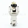 Soquete quadrado GX12 2 pinos 3 pinos 4 pinos 5 pinos 6 pinos 7 pinos Soquete Conector de cabo plug-in de aviação 5 furos