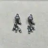 Shanxi Prata Antiga Retrô Panax notoginseng Borboleta de Prata Colar Pingente Acessórios de Joias Contas DIY Wen Brincar Acessórios de Joias