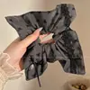 Pañuelo Cuadrado a Cuadros Estilo Coreano para el Cabello, Goma Elástica Estilo Perezoso, Cuerda para Moño de Gama Alta, Goma para el Cabello Dulce