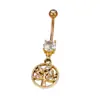 Anillo para Ombligo de Acero Inoxidable 316L, Piercing para Ombligo Hoja de Arce Dorada, Botón para Ombligo en Forma de Corazón, Anillo para Ombligo Lirio del Valle, Piercing para Ombligo, Botón para Ombligo