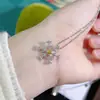 Pingente Tesouro Amarelo Azul Natural Cristal Super Rosa Gema Grau 5A Tamanho 3*3mm Prata 925 Inlay de Precisão