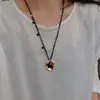 Collar con Colgante de Corazón de Metal Tejido a Mano para Mujer Moda de Gama Alta Pequeño Fresco Manzana Cadena de Clavícula Personalizada Accesorios