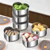 Caja de almacenamiento de acero inoxidable para conservar alimentos, caja de almacenamiento sellada con tapa, puesto comercial, lonchera para picnic, caja especial para refrigerador