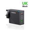 Cargador Rápido PD Multipuerto de 160W 3USB 3TYPE-C Regulaciones Europeas y Americanas Británicas Aplicable a Enchufe Apple Huawei Xiaomi