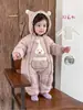 Chamarra de Plumas para Bebé Niña Invierno Súper Linda Caliente Mameluco Ropa de Invierno para Bebé Estilosa Ropa Exterior Mameluco con Broches en la Entrepierna de Plumas de Pato Blanco
