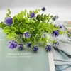 Decorações Populares de Flores Artificiais Transfronteiriças, Itens de Decoração para Casa com Eucalipto e Camélia, Adereços de Plástico para Cenas de Casamento, Atacado