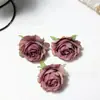 Flor Simulada 6cm Cabeça de Rosa Enrolada Casamento Casa Decoração Mesa de Sobremesas Layout Cena de Casamento Adereços para Fotografia