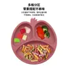Plato de silicona para bebé transfronterizo, apto para bebés, tazón con ventosa, vajilla de alimentación infantil impermeable y antiescaldaduras de grado alimenticio.