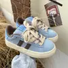 Zapatillas Blancas de Alta Apariencia Nueva Colección Primavera 2026 Zapatos de Tabla Color Verde Menta Originales de Nicho Casual Retro Suela Gruesa Zapatos de Entrenamiento Alemanes