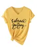 Abraza el viaje Amazon eBay sitio independiente camiseta cómoda y versátil para mujer con cuello en V y manga corta
