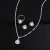 Moda Transfronteriza Europea y Americana Nuevo Diseño Creativo de Gama Alta Pendientes de Perla Imitación Gota de Agua Anillo Conjunto de Joyería