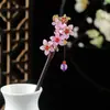 Horquilla Antigua de Imitación de Sándalo de Alta Calidad Broche Elegante para el Cabello Borla de Madera Accesorios para el Cabello Paso a Paso Hanfu Cheongsam