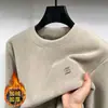 Nueva colección de otoño e invierno: Sudaderas abrigadoras, engrosadas y forradas de polar, incluyendo cuello medio y cuello redondo, estilos de manga larga para hombre para otoño