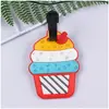 Etiqueta de mala de silicone de desenho animado PVC cartão de viagem passe de embarque criativo lista de verificação atacado disponível opcional