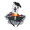 Accesorios de Fiesta de Disfraces del Festival de Fantasmas de Halloween Aro de Cabeza de Calabaza Araña Murciélago Calavera Sombrero de Bruja Aro para el Cabello Hebilla para la Cabeza